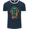 Cthulhu Believe in Me Octopus Kraken Skull Mens Ringer T-Shirt FotL Navy Blue/White