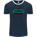 My Shamrocks Funny St. Patrick's Day Boobs Mens Ringer T-Shirt FotL Navy Blue/White