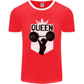 Gym Queen Female Bodybuilding Training Mens Ringer T-Shirt FotL Red/White