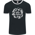 The Ocean Is Calling Scuba Diving Diver Mens Ringer T-Shirt FotL Black/White