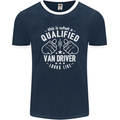 A Qualified Van Driver Looks Like Mens Ringer T-Shirt FotL Navy Blue/White