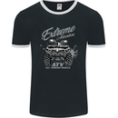 ATV All Terrain Vehicle 4X4 Quad Bike Mens Ringer T-Shirt FotL Black/White