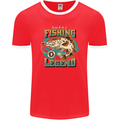 Fishing Legend Funny Fisherman Mens Ringer T-Shirt FotL Red/White