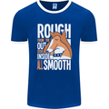 Rough Collie Inside All Smooth Funny Mens Ringer T-Shirt FotL Royal Blue/White