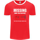 Missing Pipe Cutter Funny Plumer DIY Mens Ringer T-Shirt FotL Red/White
