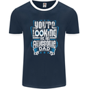 You're Looking at an Awesome Dad Mens Ringer T-Shirt FotL Navy Blue/White
