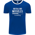 Installing Muscles Loading Gym Training Top Mens Ringer T-Shirt FotL Royal Blue/White