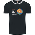To the Core Climate Change ECG Heart Pulse Mens Ringer T-Shirt FotL Black/White
