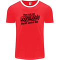 Legendaddy Funny Father's Day Daddy Mens Ringer T-Shirt FotL Red/White