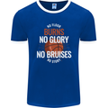 No Floor Burns No Glory Basketball Mens Ringer T-Shirt FotL Royal Blue/White