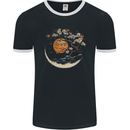 A Japanese Syle Tree on a Moon Fantasy Mens Ringer T-Shirt FotL Black/White