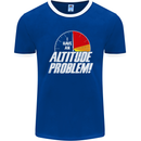 Altitude Problem Skydiving Freefall Funny Mens Ringer T-Shirt FotL Royal Blue/White