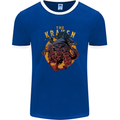 The Kraken Octopus Cthulhu Scuba Diving Mens Ringer T-Shirt FotL Royal Blue/White