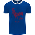 Chinese Zodiac Year of the Rooster Mens Ringer T-Shirt FotL Royal Blue/White