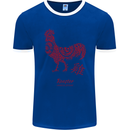 Chinese Zodiac Year of the Rooster Mens Ringer T-Shirt FotL Royal Blue/White