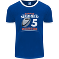 5 Year Wedding Anniversary 5th Rugby Mens Ringer T-Shirt FotL Royal Blue/White