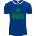 Get Ready to Stumble St. Patrick's Day Mens Ringer T-Shirt FotL Royal Blue/White