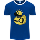 BDSM Rubber Duck Funny Bondage Mens Ringer T-Shirt FotL Royal Blue/White