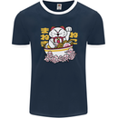 Ramen Lucky Cat Mens Ringer T-Shirt FotL Navy Blue/White