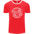 Earth Rotation Astronomy Planets Mens Ringer T-Shirt FotL Red/White