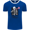 Jazz is Not Dead Skeleton Mens Ringer T-Shirt FotL Royal Blue/White