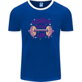 Donut Give Up Funny Gym Bodybuilding Mens Ringer T-Shirt FotL Royal Blue/White