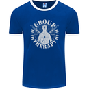 Group Therapy Shooting Hunting Rifle Funny Mens Ringer T-Shirt FotL Royal Blue/White