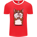 A Cute Dog With a Heart Sign Mens Ringer T-Shirt FotL Red/White