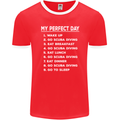 My Perfect Day Scuba Diving Diver Dive Mens Ringer T-Shirt FotL Red/White