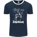 Trust Me I'm a Drummer Funny Drumming Drum Mens Ringer T-Shirt FotL Navy Blue/White