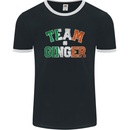 St Patricks Day Team Ginger Funny Irish Mens Ringer T-Shirt FotL Black/White
