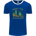 Gardening Fucculent Funny Plant Botanist Mens Ringer T-Shirt FotL Royal Blue/White