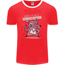 A Rat Born To Be a Unicorn Funny Mens Ringer T-Shirt FotL Red/White