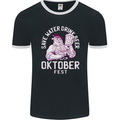 Oktoberfest Drink Beer Save Water Mens Ringer T-Shirt FotL Black/White