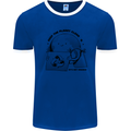 Funny Climate Change Keep the Planet Clean Mens Ringer T-Shirt Royal Blue/White
