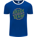 Irish Drinking Team Funny St. Patricks Day Mens Ringer T-Shirt FotL Royal Blue/White