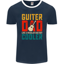 Guitar Dad Like a Normal Dad Fathers Day Mens Ringer T-Shirt FotL Navy Blue/White
