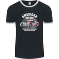 American Hot Rod Hotrod Dragster Racing Mens Ringer T-Shirt FotL Black/White