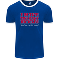 Cycling Too Many Bicycles Said No Cyclist Mens Ringer T-Shirt FotL Royal Blue/White