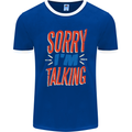 I'm Talking Funny Sacasm Sarcastic Slogan Mens Ringer T-Shirt FotL Royal Blue/White