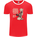 Original Music Shirt DJ Vinyl Turntable Mens Ringer T-Shirt FotL Red/White