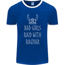 Bad Girls Raid With Ragnar Vikings Valhalla Mens Ringer T-Shirt FotL Royal Blue/White