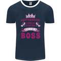 Sagittarius Girl Birthday 21st 30th 40th 50th Mens Ringer T-Shirt FotL Navy Blue/White