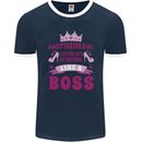Sagittarius Girl Birthday 21st 30th 40th 50th Mens Ringer T-Shirt FotL Navy Blue/White