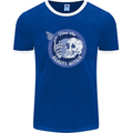 Skull & Butterfly Find the Beauty Within Mens Ringer T-Shirt FotL Royal Blue/White