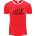 Evolution of a Cricketer Cricket Funny Mens Ringer T-Shirt FotL Red/White