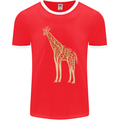 Giraffe Ecology Mens Ringer T-Shirt FotL Red/White