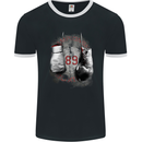 Boxing Gloves 89 Boxer Mens Ringer T-Shirt FotL Black/White