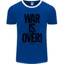 War Is Over if You Want It John Lennon Mens Ringer T-Shirt FotL Royal Blue/White