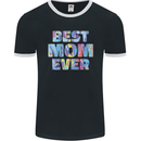 Best Mom Ever Tie Died Effect Mother's Day Mens Ringer T-Shirt FotL Black/White